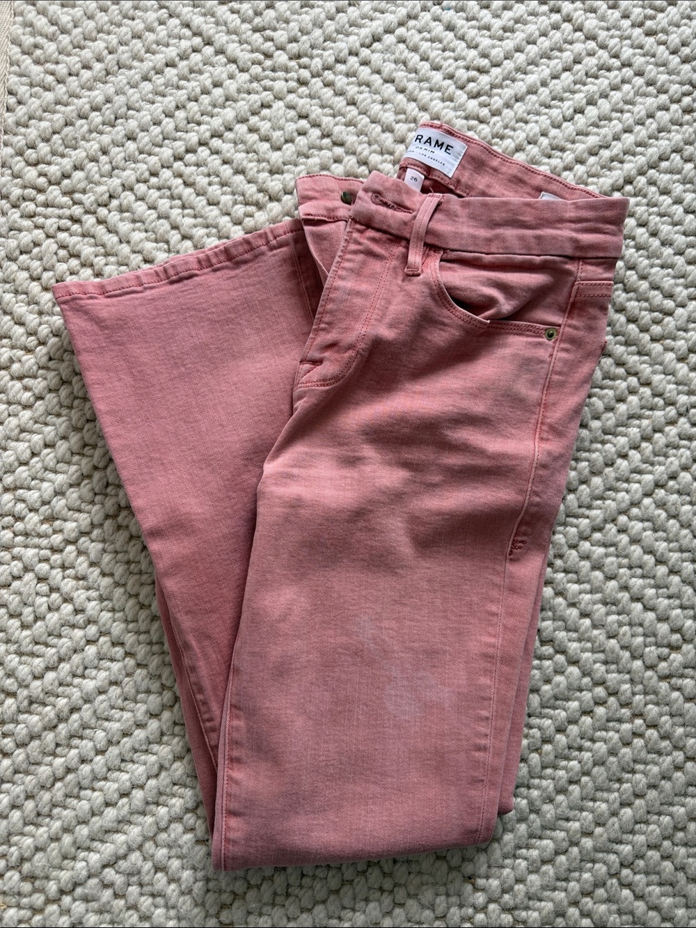 Frame Denim High-Rise Pink Women's Jeans